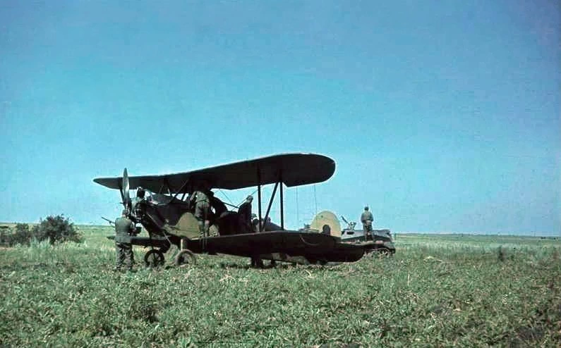 Polikarpov Po-2 catturato dalla Wehrmacht in Ucraina