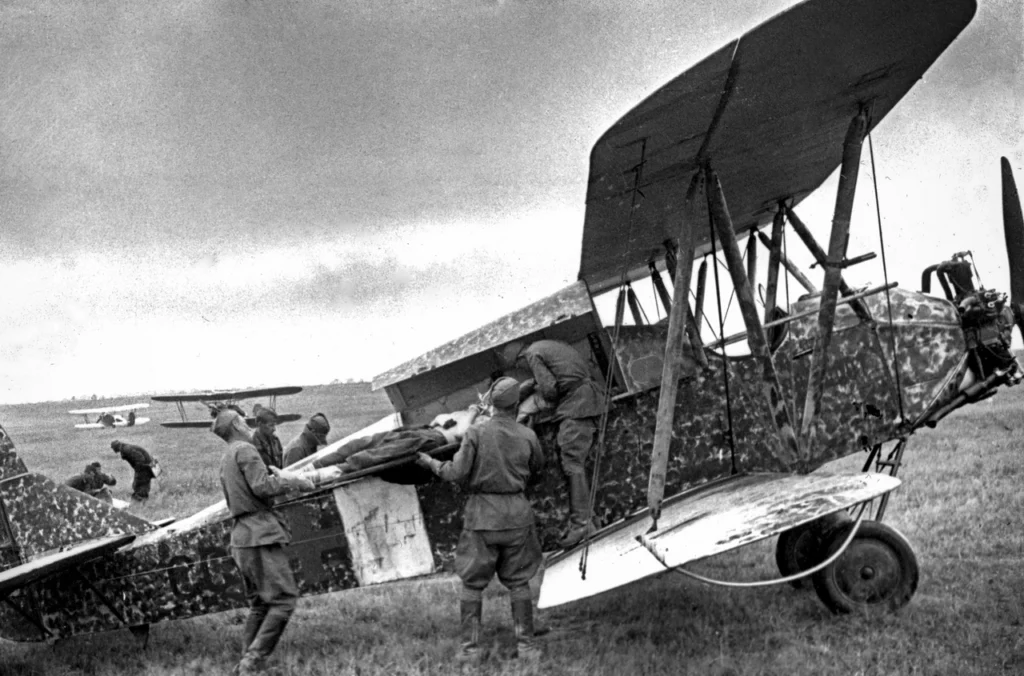 Polikarpov Po-2 impiegato come aeroambulanza